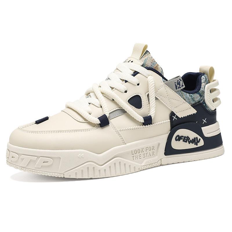 2024 лето мужская обувь новая дышащая маленькая белая обувь мужская трендовая универсальная платформа спортивная повседневная обувь кеды модная обувь