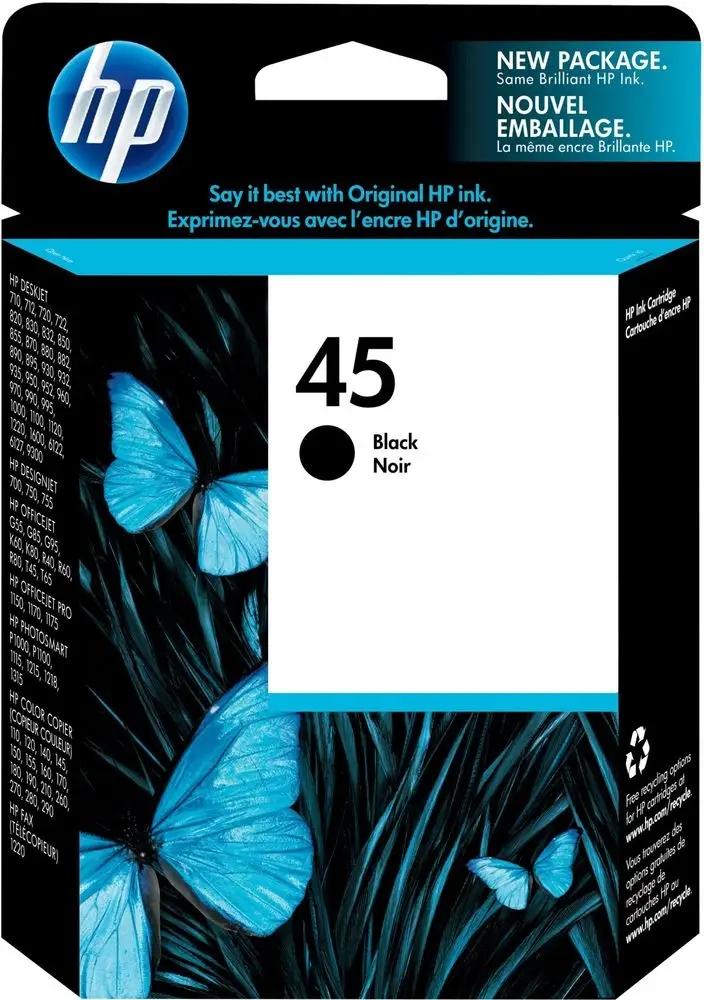 Hp 45 51645Ae Black Ink Cartridge 1 Pc