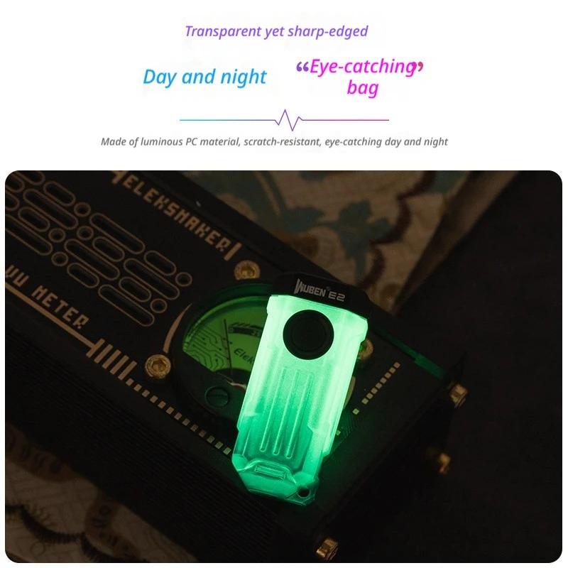 Wuben E2 Pulse Edc Flashlight Mini Heartbeat Strobe Torch Flashlight 150Lm Triple Light Source IP66 Camping Pocket Flashlights