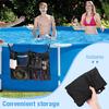 Poolside Storage Bag Multi Pockets Hollow Out Drainage 360 Degree Rotation Hook Large Capacity Swimming Pool Pole Toys Goggles Phone Mesh Bag