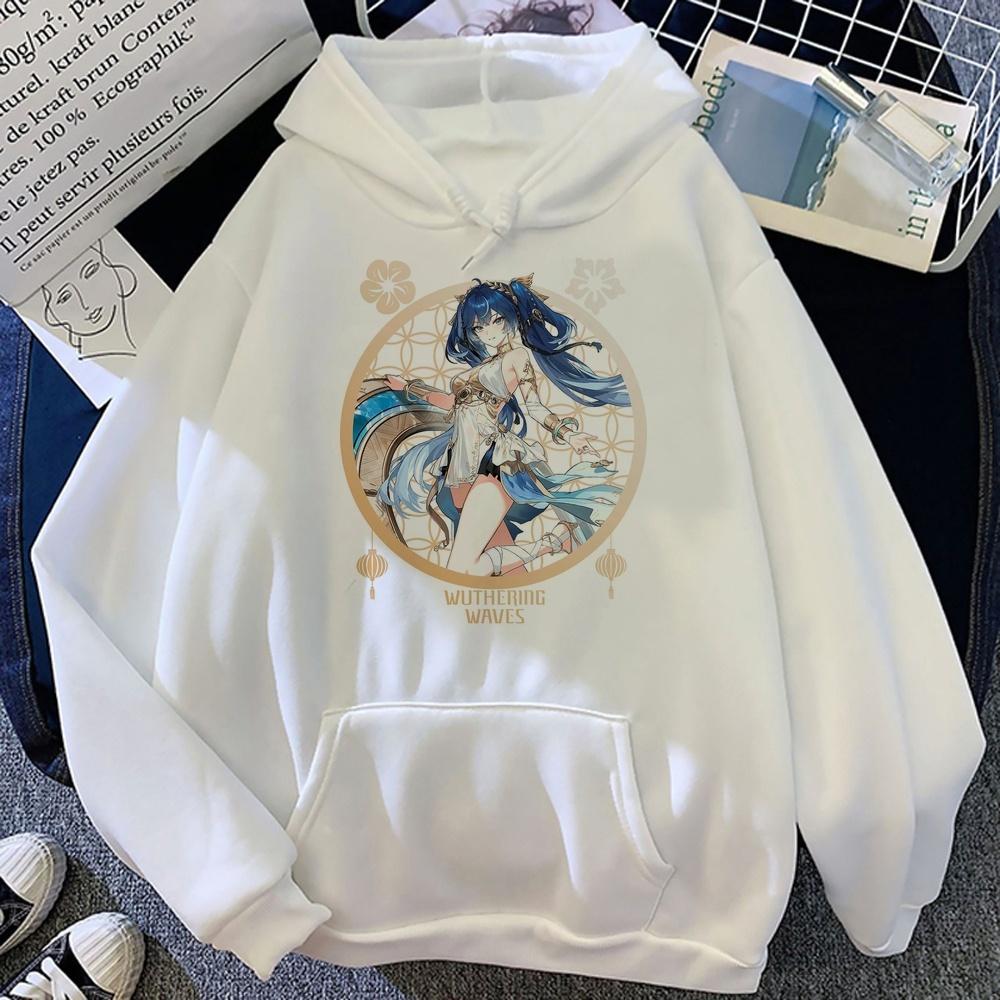 Wuthering Waves Women's Hoodies Fashion Tops Y2k 2000s Sudadera Mujer Vintage Female Sport Coat