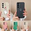 Чехлы для телефонов Samsung A05 A16 A56 F14 S25 Plus Ultra A05S A26 A36 Роскошные сердечки с рисунком из мягкого жидкого силикона для защиты линз Samsung Covers