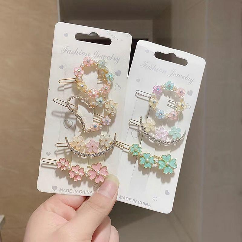 Милые красочные заколки для волос, блестящие заколки для волос в форме сердца для девочек, боковые заколки, милые заколки, аксессуары для волос