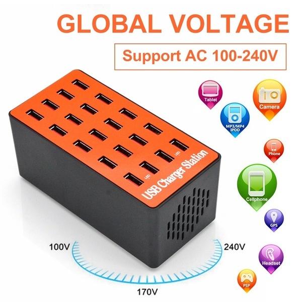 50 Вт / 90 Вт / 100 Вт 10/20 портов USB-зарядная станция, многопортовый USB-адаптер для настенного зарядного устройства Быстрое зарядное устройство для домашнего офиса, гостиницы, школы