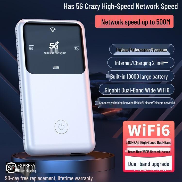 Новый портативный двухдиапазонный WiFi 6 мобильный роутер 5G с гигабитной скоростью