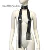 Длинный металлический чокер, полностью покрытый пайетками, сверкающий, как в ночном клубе, свадебное платье для леди.