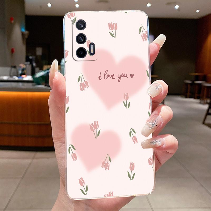 For Realme X7 Max 5G Case X7Max RMX3031 Luxury Butterfly Flower Clear Soft TPU Silicone Back Phone Cover For RealmeX7Max 5G Case