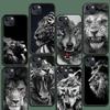 Lion Tiger Cool Black Phone Case Cover Coque For Iphone Xiaomi Mi Samsung Galaxy Redmi Note A S 11 12 13 14 15 22 23 24 5G Pro Plus Max Fe Ultra