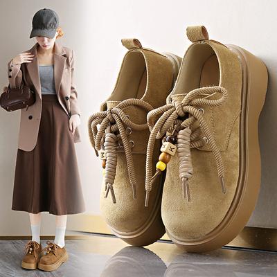 Новые женские лоферы слипоны на толстой платформе из мягкой кожи, повседневная обувь, легко надевать, удобная обувь