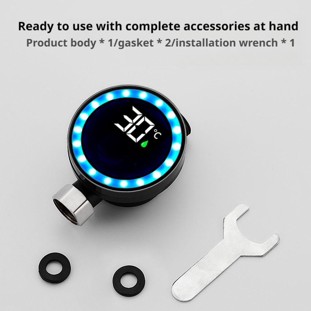 Светодиодный термометр для душа с дисплеем температуры, диапазон 0-99°C, нержавеющая сталь, ABS, PC, герметичный