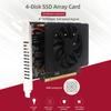 4 M.2 NVMe SSD PCIe X16 адаптерная карта с радиатором PCIe 4.0 X16 NVME M.2 MKEY SSD RAID расширение адаптерная карта M.2 4 X 32 Гбит/с