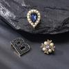 Alloy Rhinestone Card Pack Letter Small Brooch Metal Texture Fashion Temperament Clothing Corsage Pin with Jewelry