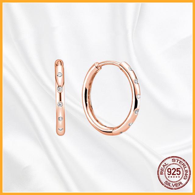 Аутентичные серьги-гвоздики из стерлингового серебра 925 пробы Plata De Ley, модные серьги-гвоздики для женщин, оригинальные сверкающие Pav Day, специальный подарок