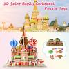 3D пазл Собор Василия Блаженного Мировая Архитектурная Пазл Строительная Модель Набор для Детей Игрушки Подарки