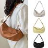 Solid Color Women Crossbody Bag Minority Design Shoulder Bag Dumpling Messenger Bag  Women