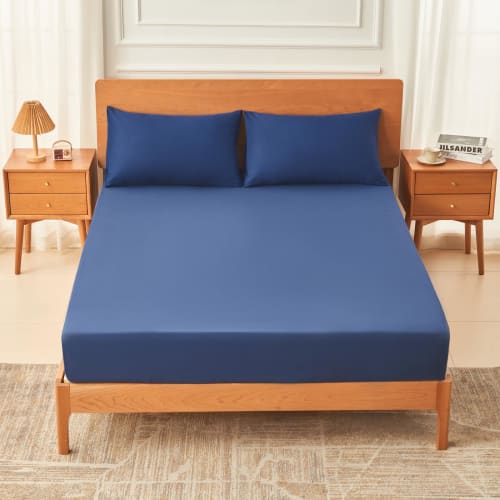 DoGenkikun Fitted Sheet, Bed Sheet, Mattress Cover, Bed Cover, Moisture-Wicking, Quick-Drying, Antibacterial, Odor-Resistant, All-Season, Easy To Put