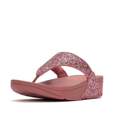 Оригинальные Сандалии LULU GLITTER SANDALS Ржаво-Розовые [Fitflop] Женские МНОГОЦВЕТНЫЕ ШЛЕПАНЦЫ НА ПАЛЕЦ (22,0 см~22,5 см)