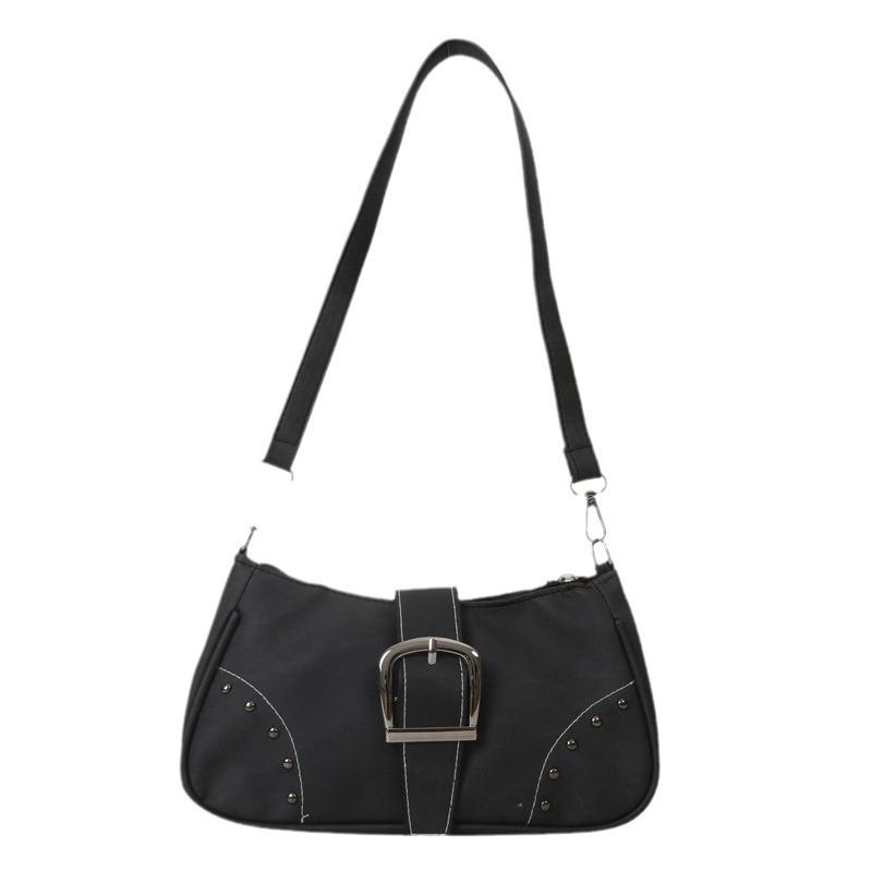 Корейская версия простой маленькой квадратной сумки 2024 года, нишевый дизайн, новая женская сумка, ретро-сумка через плечо, модная иностранная сумка под мышкой