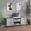 VidaXL Record Cabinet, Side Cabinet with Storage, Furniture for Turntable, Living Room Buffet, Industrial, Gray 831937