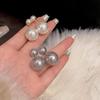 Trendy High-End 925 Silver Needle French Retro Pearl Earrings for Women