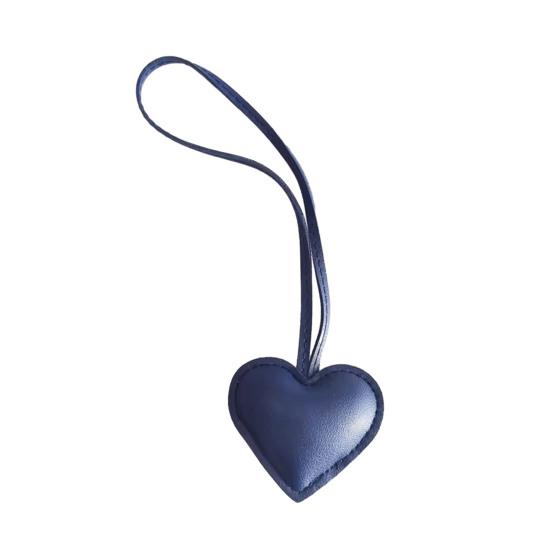 Bag Pendant Heart Shape Imitation Leather Keychain Vibrant Color Bag Decor Charm Bag Car Key Accessory