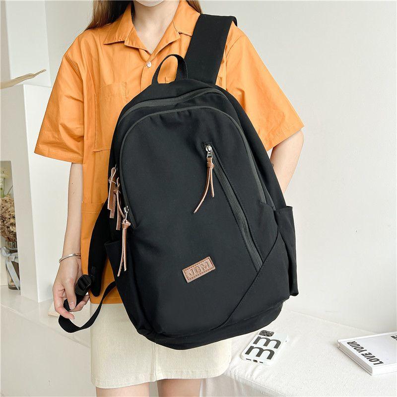 Женский рюкзак Ретро-рюкзак для школьников Женский однотонный школьный рюкзак большой вместимости Дорожный рюкзак Офисная компьютерная сумка