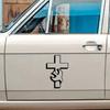 Автомобильная наклейка Невыцветающая водонепроницаемая декоративная наклейка с религиозным узором Иисуса «сделай сам» для кузова автомобиля