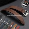 Vintage Stitching Leather Straps Universal Retro Brown Gray Cowhide Watch Band Soft Quick Release 18/19/20/21/22/24mm Bracelets