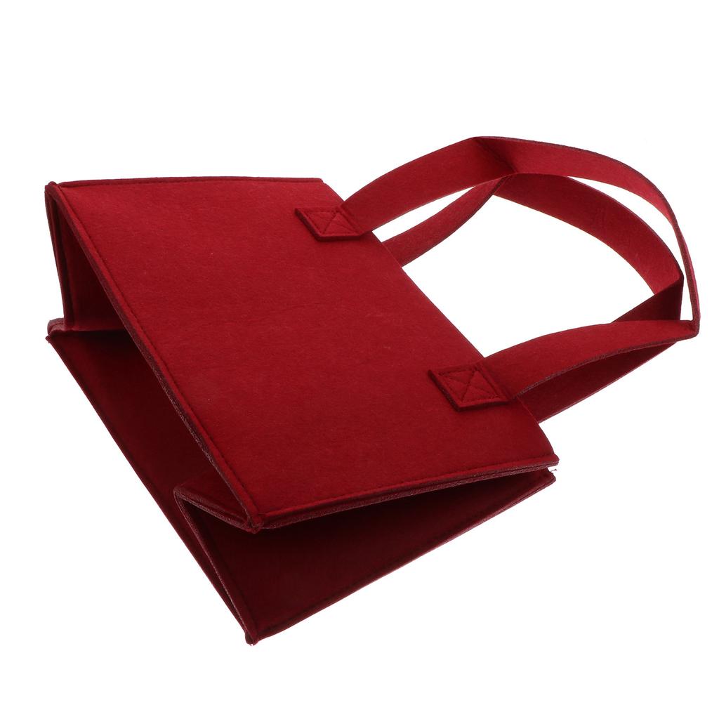 1Pcs Multi-Cell Felt Wine Bottle Carrier Bag Holds 6 Bottles Sturdy Handle Reusable Portable Tote for Gift Party Picnic Travel
