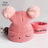 Windproof Baby Beanie Cap Ear Protection Hat Scarf Set Winter Kids Knitted Hat  Toddler