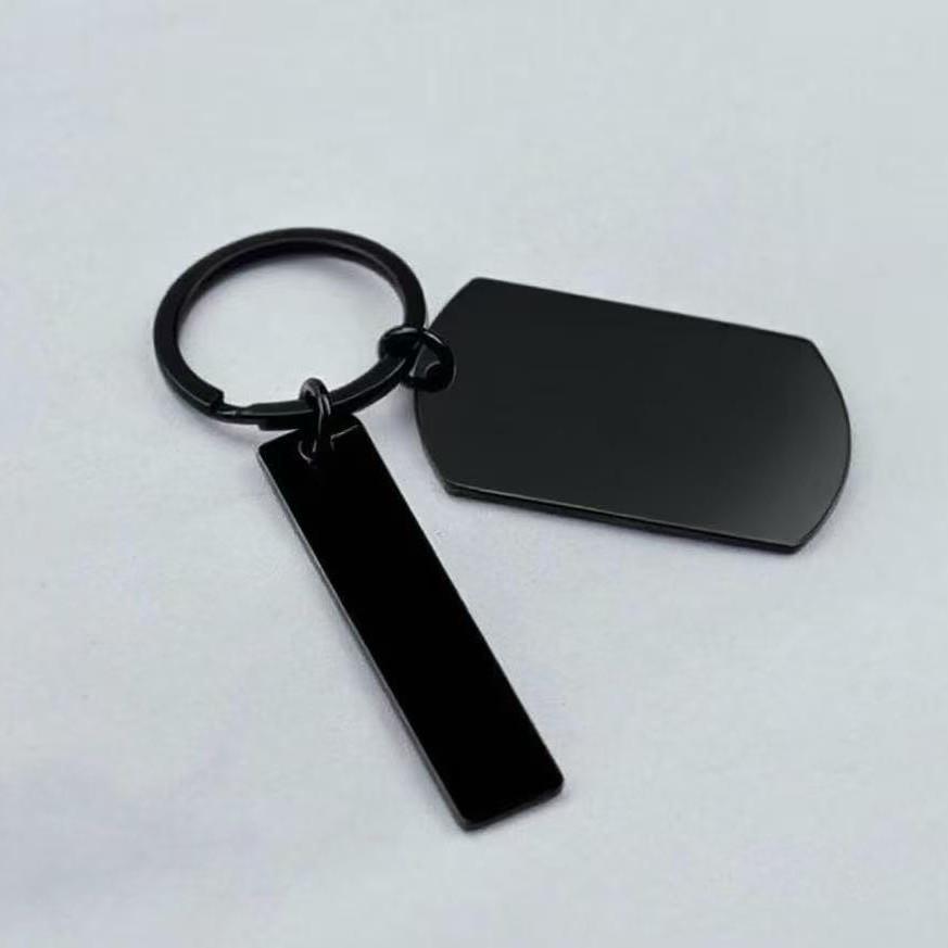 Классический брелок из нержавеющей стали - Простой держатель для ключей от машины и аксессуар-украшение для рюкзака