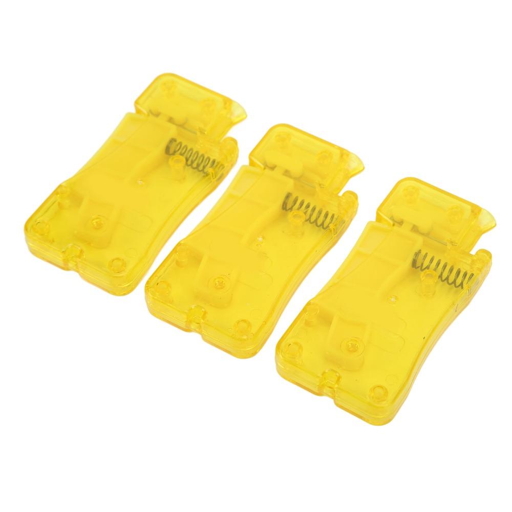 3pcs Yellow Plastic Needle Threader Comfortable Grip Simple Needle Threader Household Use