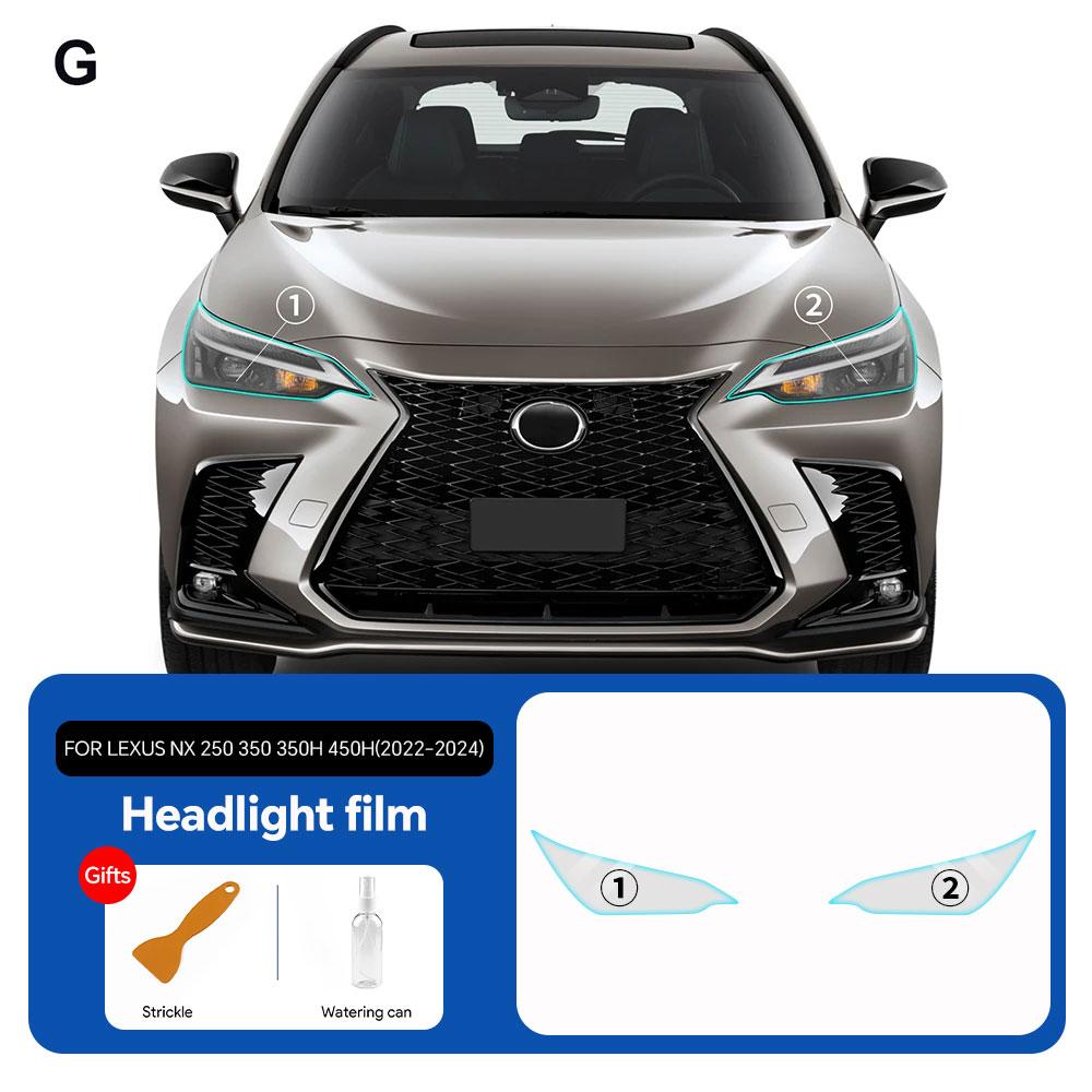 Пленка TPU для фар Lexus NX 250 350 350H 450H 2024 Прозрачная Предустановленная PPF Защитная пленка от царапин на краске автомобиля Аксессуары