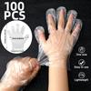 100pcs/Pack Of Disposable Pe Gloves Suitable For Cooking Food Preparation And Food Service One Size Fits All And Hands Won'T Get