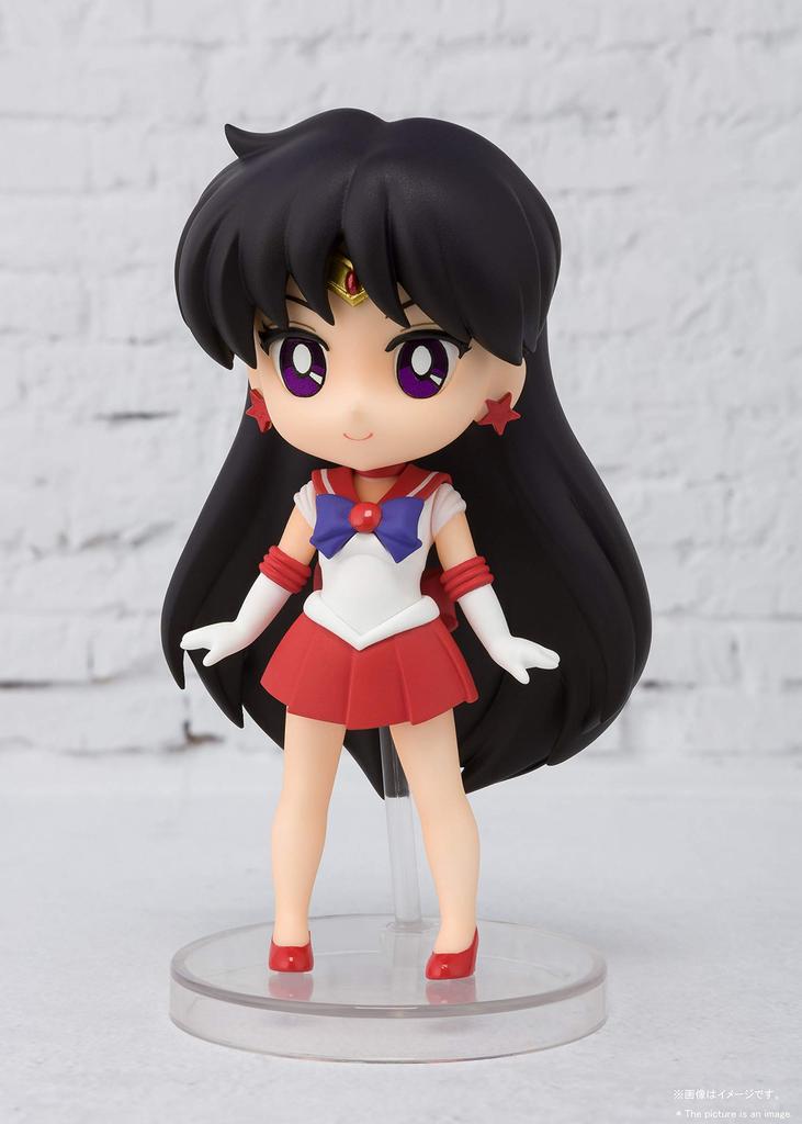 Фигурка Figuarts mini Pretty Guardian Sailor Moon Sailor Mars, приблизительно 90 мм, изготовлена из ПВХ и АБС-пластика, раскрашена, подвижная. (Перепродажное издание) &