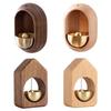 Door Bell Wooden Wind Chimes Wireless Doorbell Entrance Door Bell Decorative Wind Bell Home Decoration Walnut Copper Ornaments