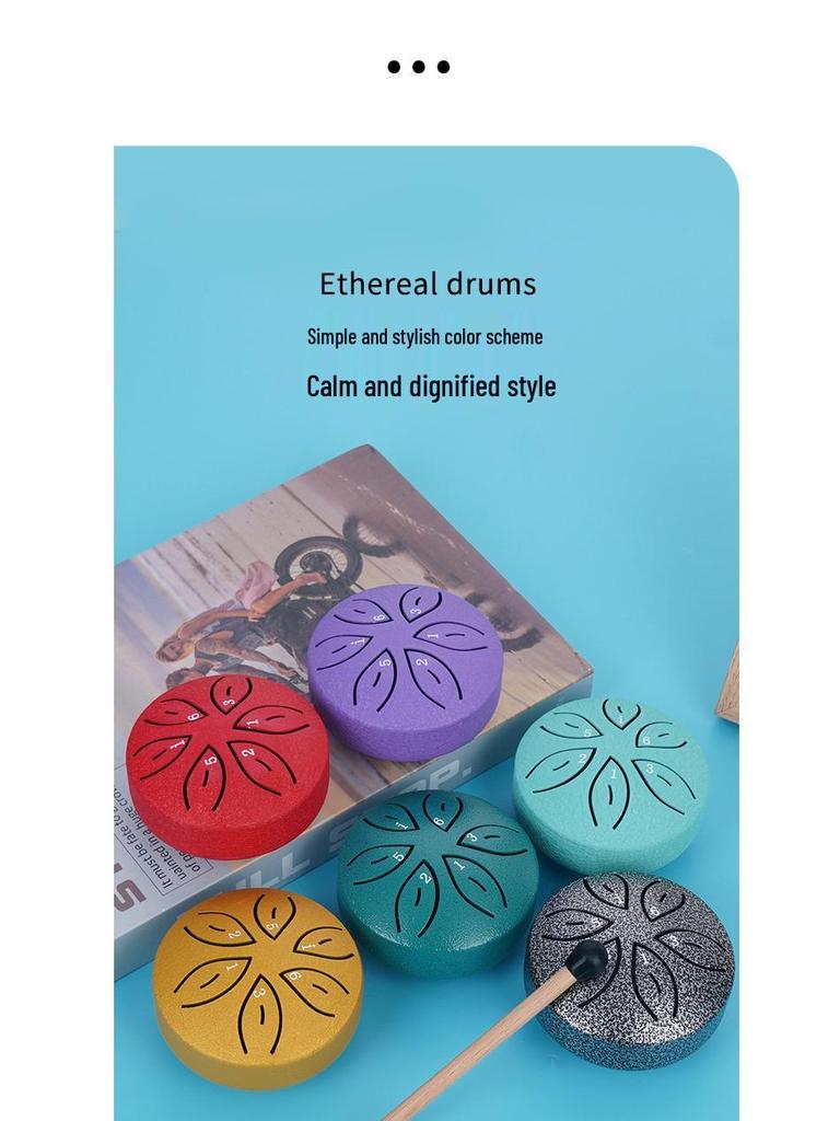 Мини 3-дюймовый стальной язычковый барабан для начинающих - детский перкуссионный инструмент