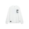 Lining X Disney Oswald Series Letter Print Crew Neck Sweatshirt Unisex Tops Milk-White AHST321-3