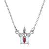 925 Sterling Silver Opal Unicorn Charm Pendant Necklace For Women Party Jewelry Choker Collar Dz544