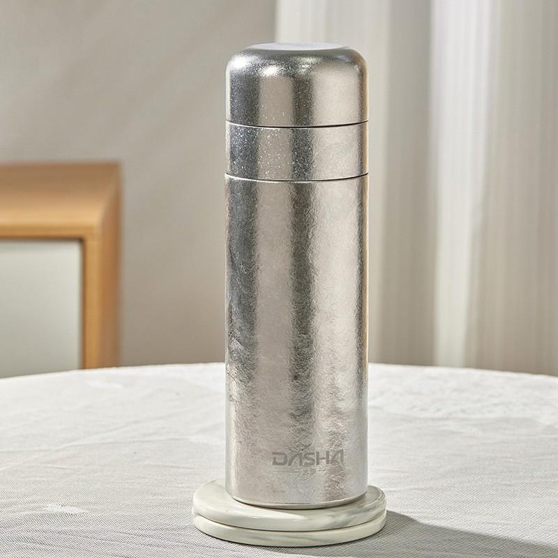 Pure Titanium Insulated Water Bottle 550ml Leakproof Travel Gym Cup Men Women Students Outdoor