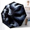 1pc Cool Nine Tailed Fox Pattern Automatic Umbrella is Fashionable and Good-Looking, Suitable for Travel and Daily Use.A029