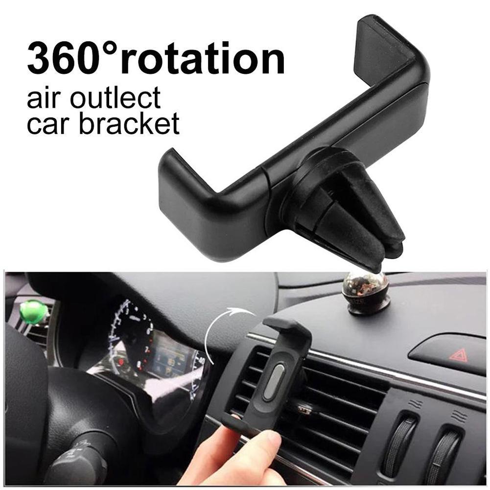 Car Phone Holder For IPhone Smartphone Air Vent Mount Clip 360 Rotation Auto Navigation Bracket ABS Car Mount Phone Support