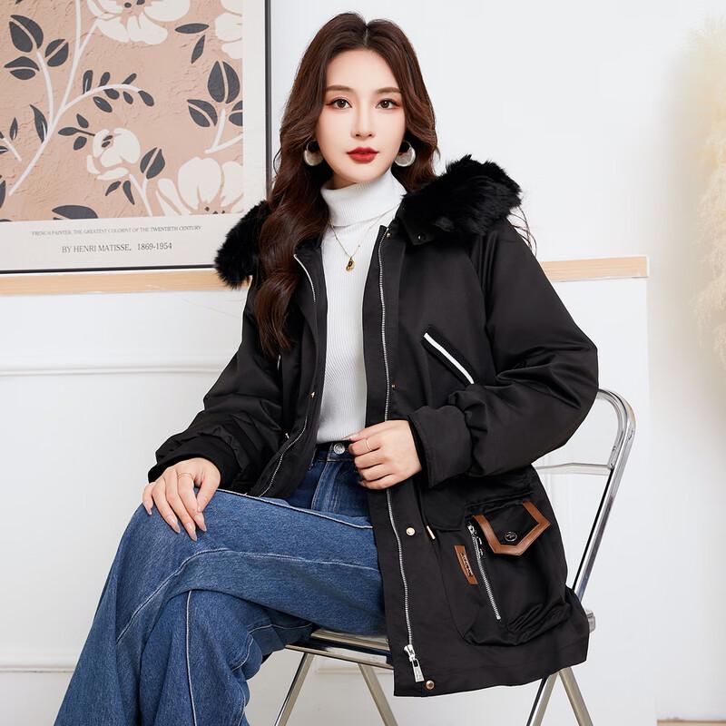 Kaiser Женская парка с воротником из лисьего меха и подкладкой из кроличьего меха