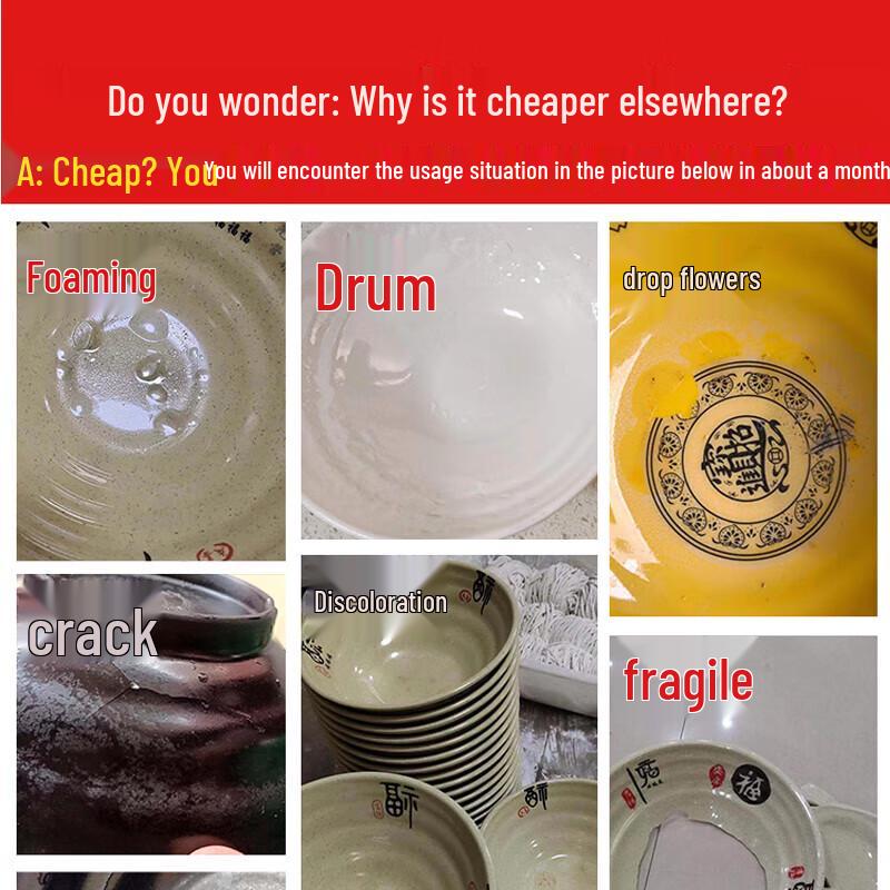 Ru Han 9-inch Khaki Melamine Soup Noodle Bowls (10-pack)