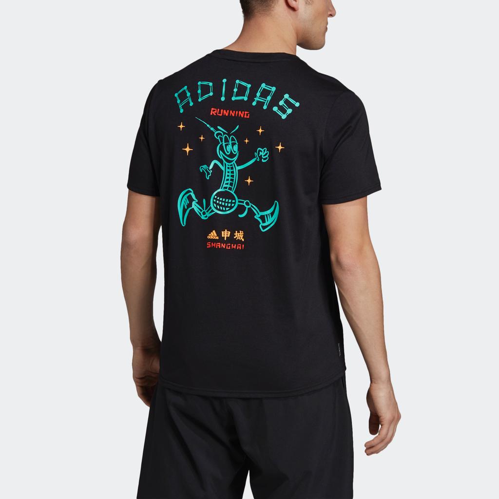Adidas China City Theme Running Casual Short Sleeve T-Shirt Men Tops Black FI7744