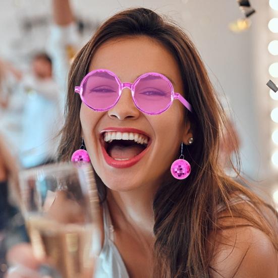 Очки для диско-шара, пластиковые ретро-очки, солнцезащитные очки с подвеской в виде диско-шара, сувениры для вечеринок, карнавальные аксессуары для женщин и мужчин