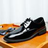2025 Direct Supply Men's Business Casual Leather Shoes British Leather Patent Leather Men's Shoes Round Head Dress Single Shoes Wedding Shoes