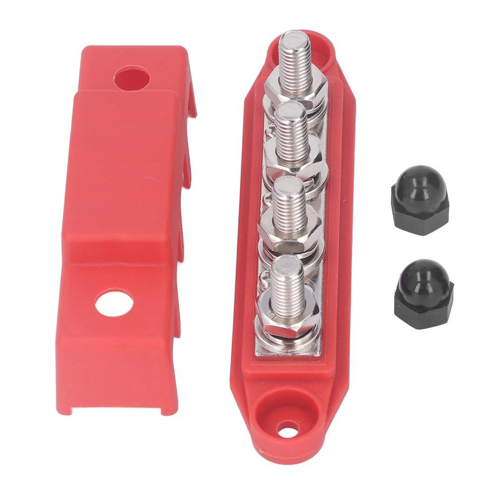 4 Position 4 Position Bus Bar M10 3/8 4 Position Distribution Block M10 Studs Bus Bar  Automobile