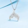 Mermaid Dolphin Necklace S925 Silver 100% Real D Color Moissanite Passed Diamond Test Women Simple Necklace Sweet Jewelry