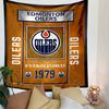 Edmonton Oilers 1979 Tapestry Wall Hanging, NHL Hockey Badge, Wall Decor for Bedroom Living Room Dorm